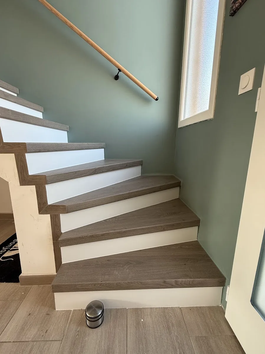 Escalier après rhabillage Briey