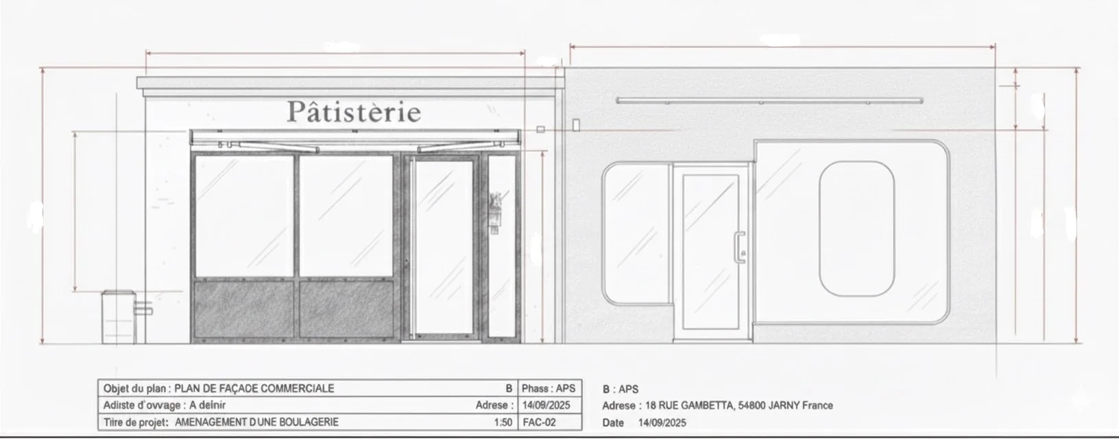 Façade avant peinture
